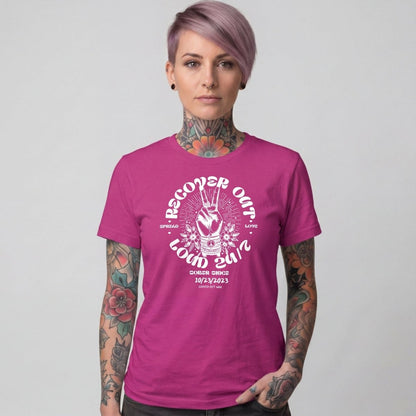 Recover Out Loud Women's Personalized Sober T Shirt