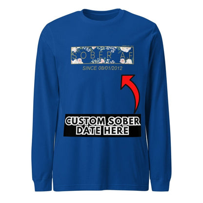 Sober AF Flower Long Sleeve Sober T Shirt product photo (view 20)