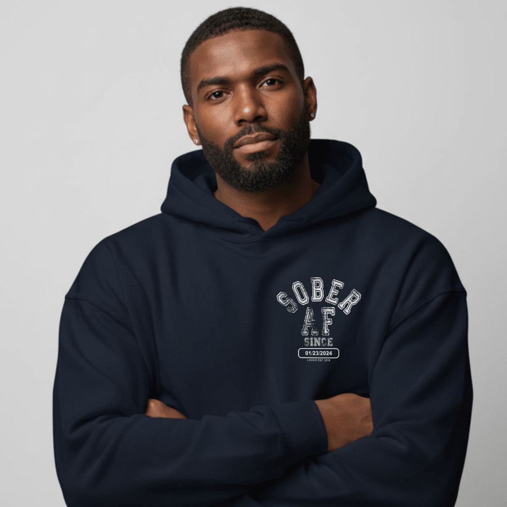 relaxed sober lifestyle recovery hoodie