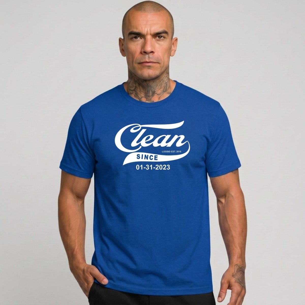 Clean Since Tee with Personalized Sobriety Date | Sober T Shirt