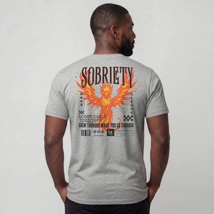 Sober T Shirt | Men's Phoenix Sobriety Reborn Limited-Edition