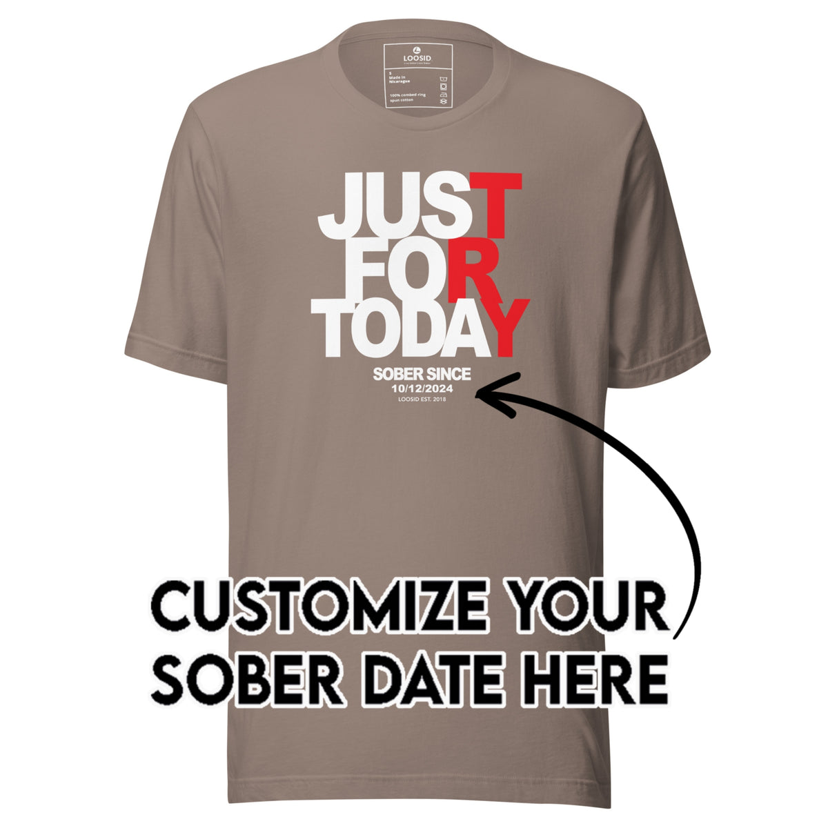 Sober T Shirt | Men's Just For Today