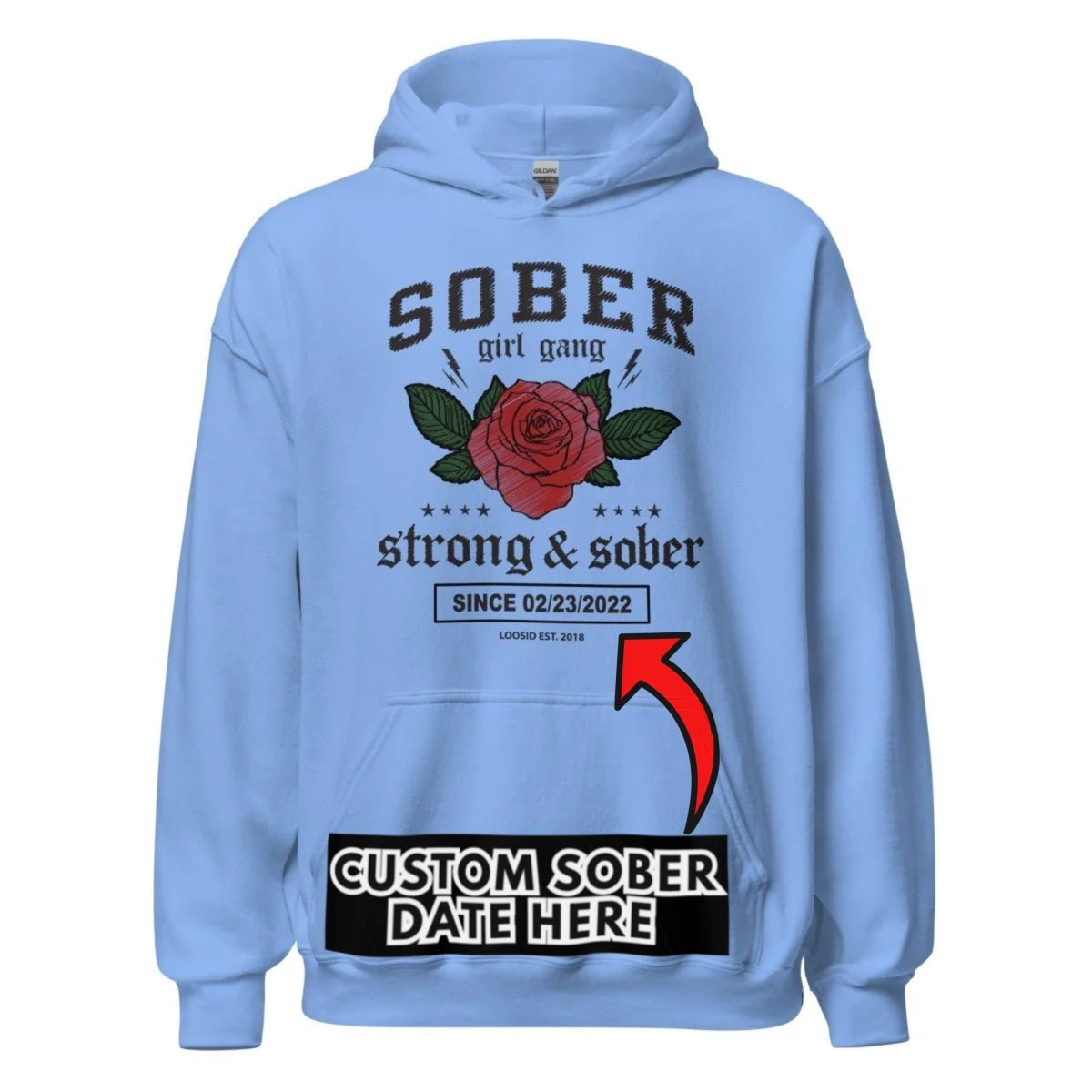 Recovery Hoodie | Sober Girl Gang Strong & Sober Crest