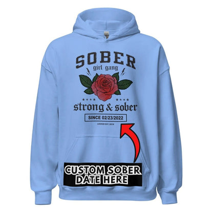 Recovery Hoodie | Sober Girl Gang Strong & Sober Crest