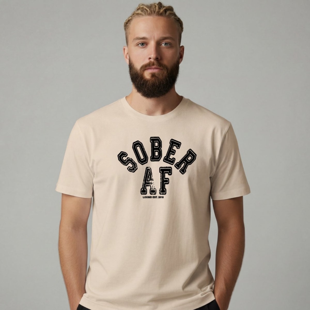 Sober T Shirt | Men's Sober AF Collegiate