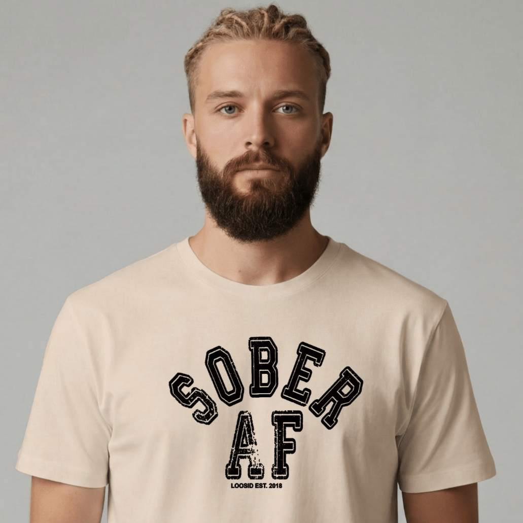 Sober T Shirt | Men's Sober AF Collegiate