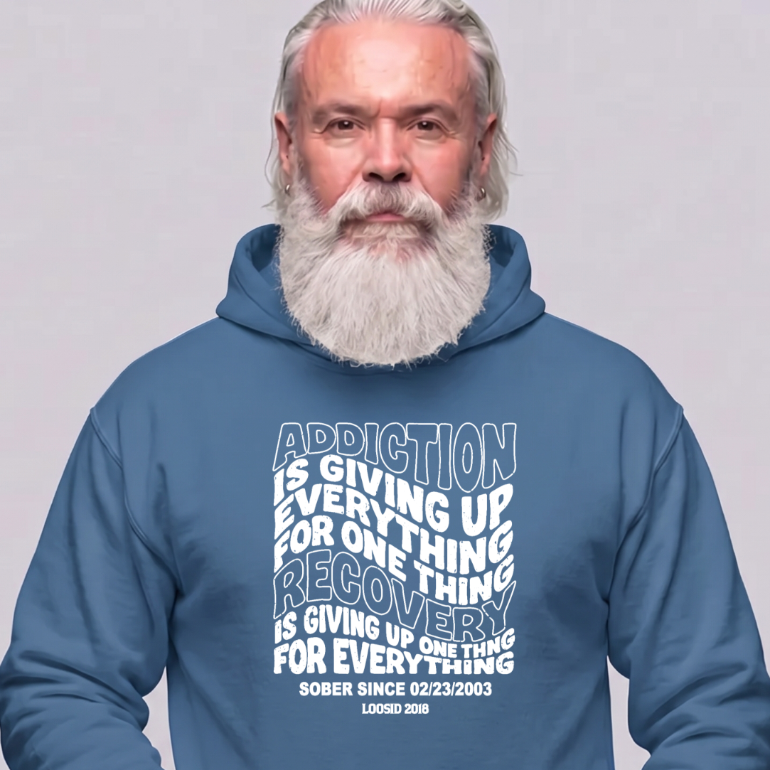 Recovery Hoodie | Men's Addiction is Giving up