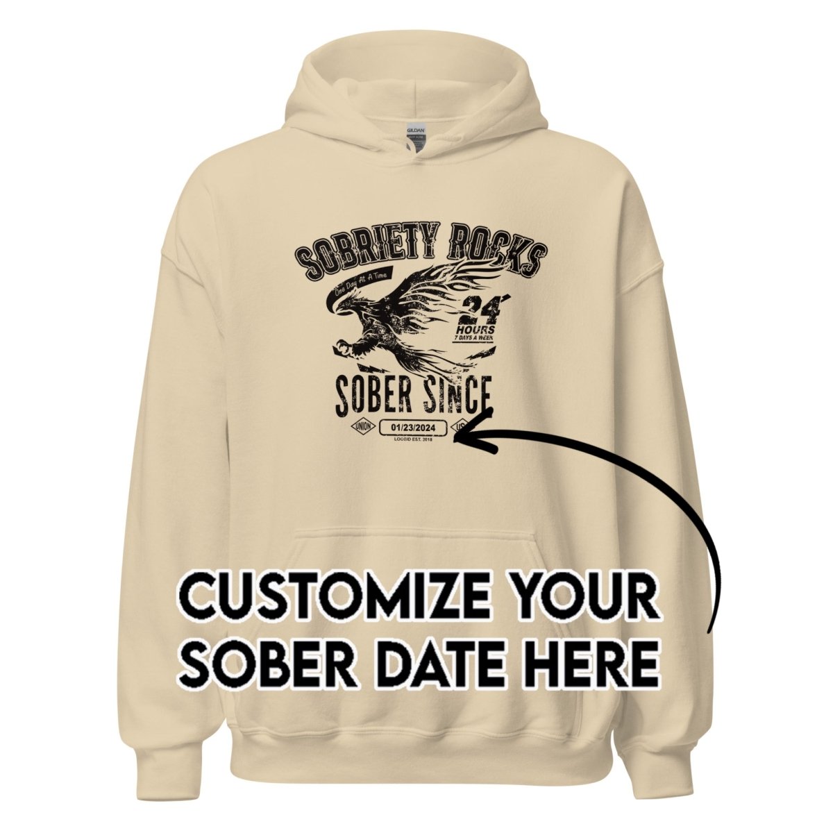 Recovery Hoodie | Men's Sobriety Rocks