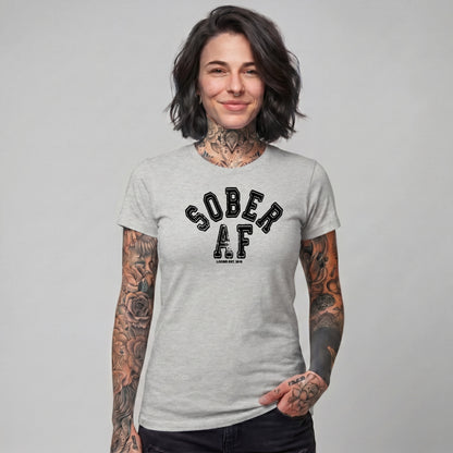 Sober T Shirt | Women's Sober AF Collegiate