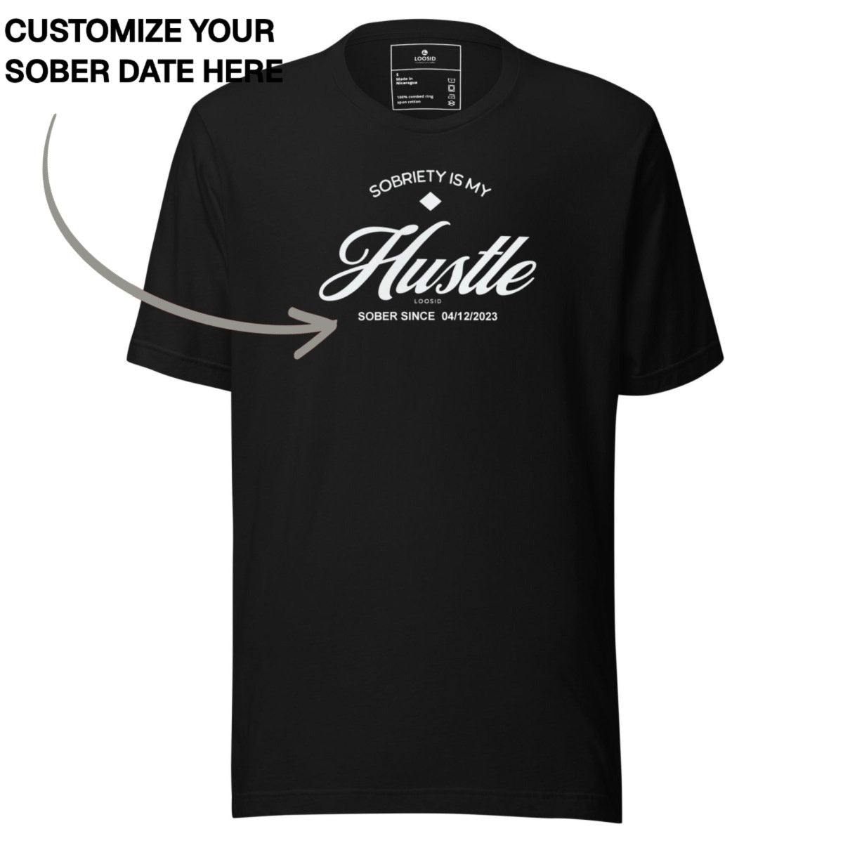 Sober T Shirt | Men's Sobriety is My Hustle