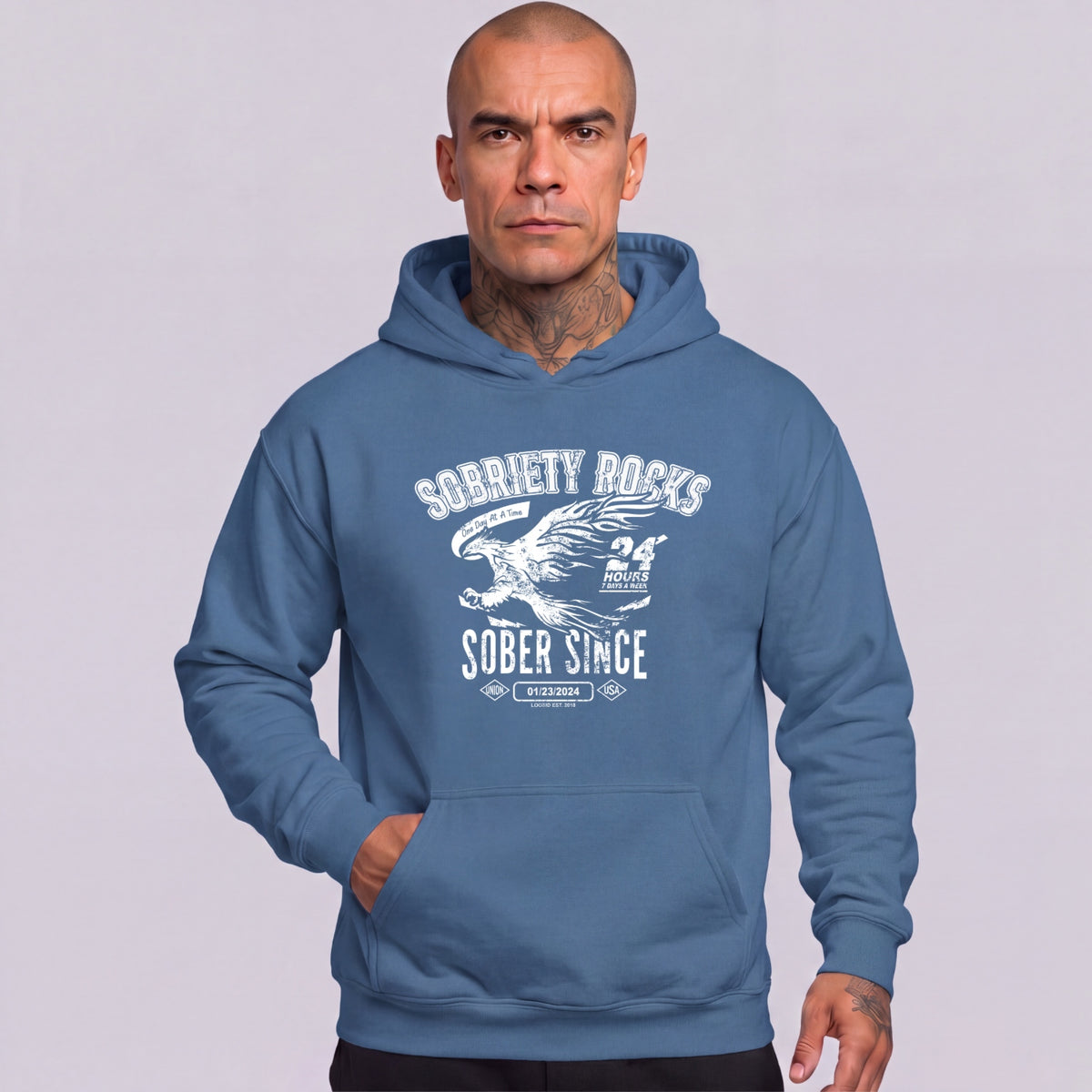 Recovery Hoodie | Men's Sobriety Rocks
