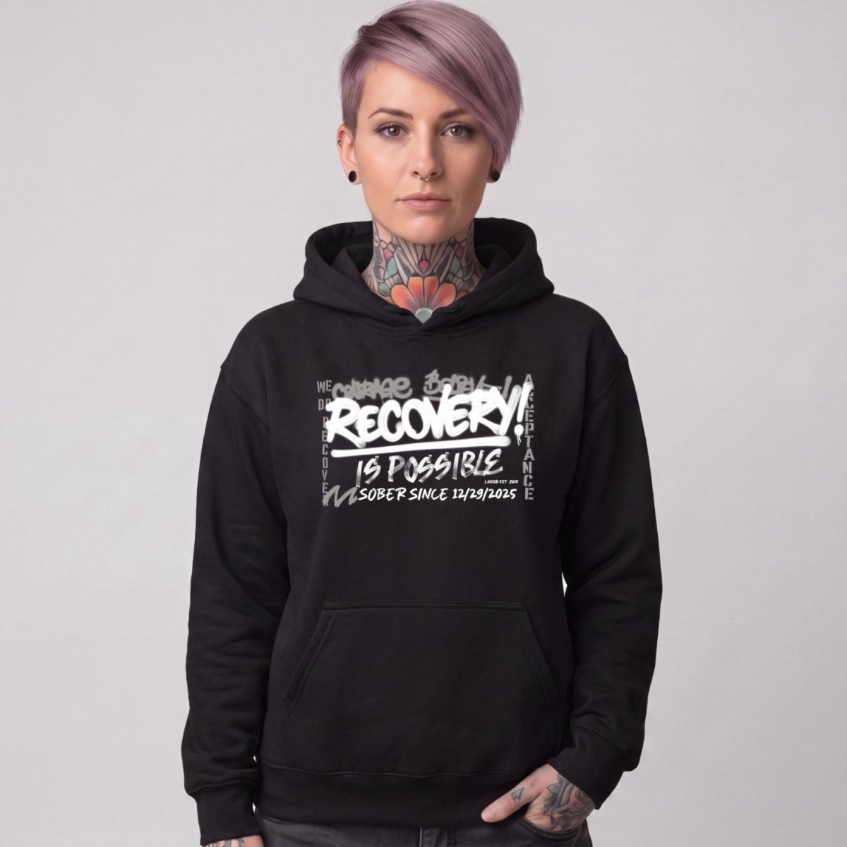 Recovery Hoodie | Women's Personalized Recovery Is Possible Hoodie
