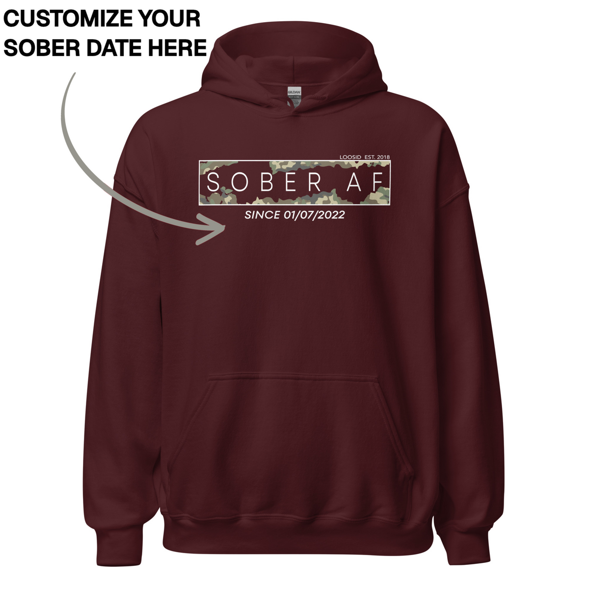 Recovery Hoodie | Men's Sober AF Camo