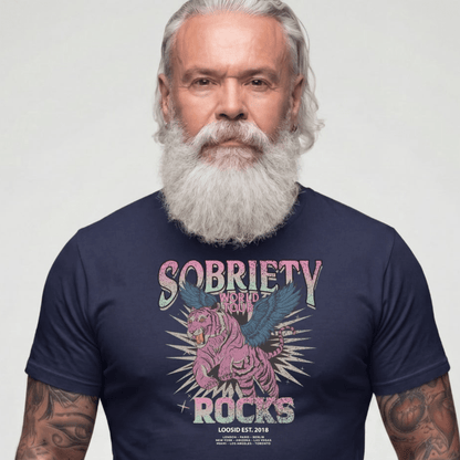 Sober T Shirt | Men's Sobriety Rocks