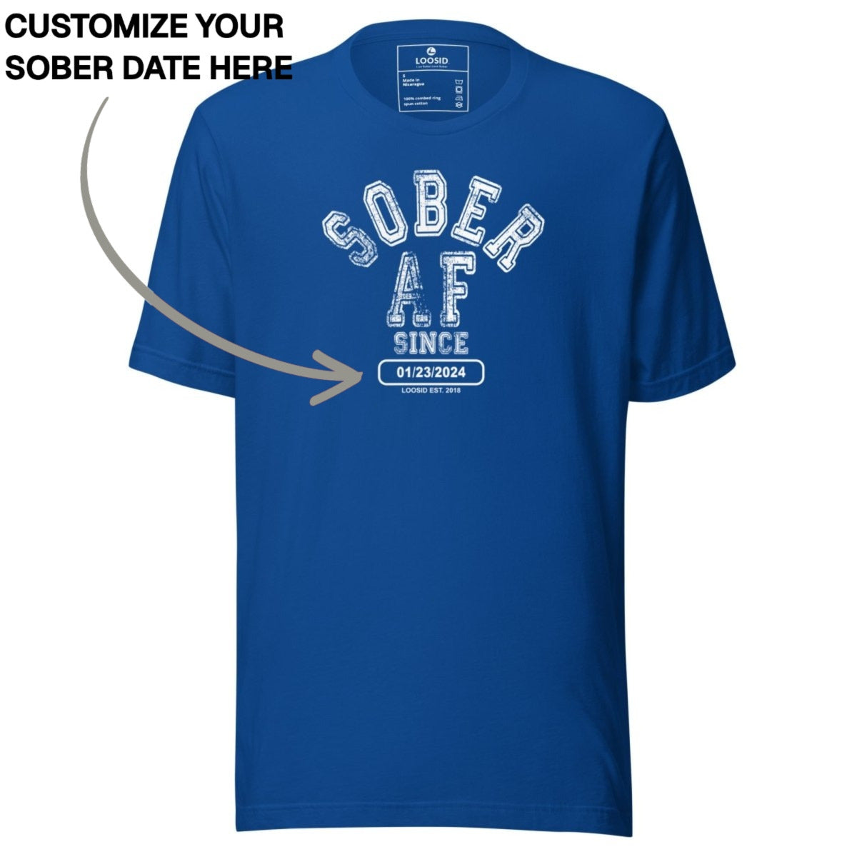 Sober T Shirt | Men's Sober AF Collegiate