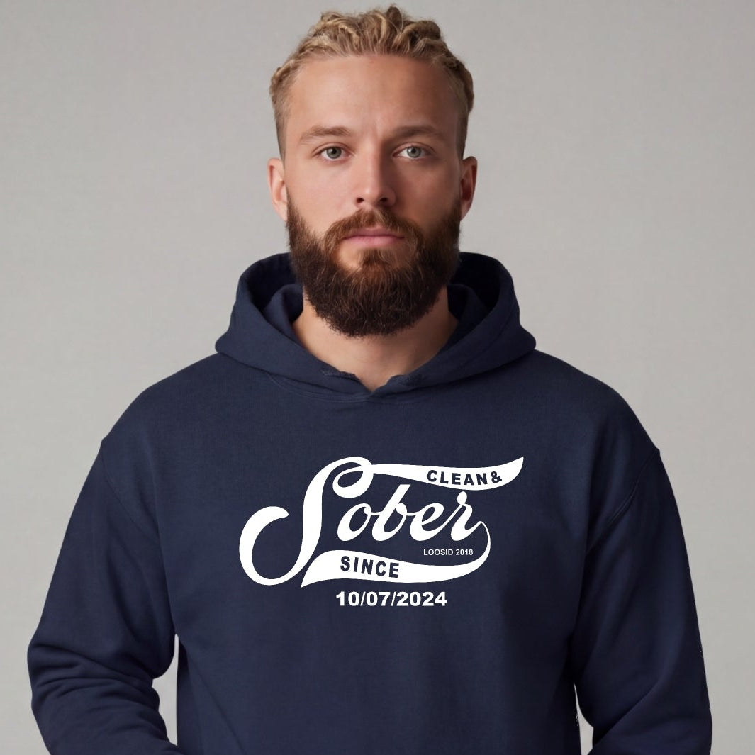 Recovery Hoodie | Sober Since Men's Hoodie with Custom Sobriety Date