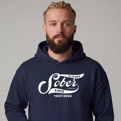 Recovery Hoodie | Sober Since Men's Hoodie with Custom Sobriety Date
