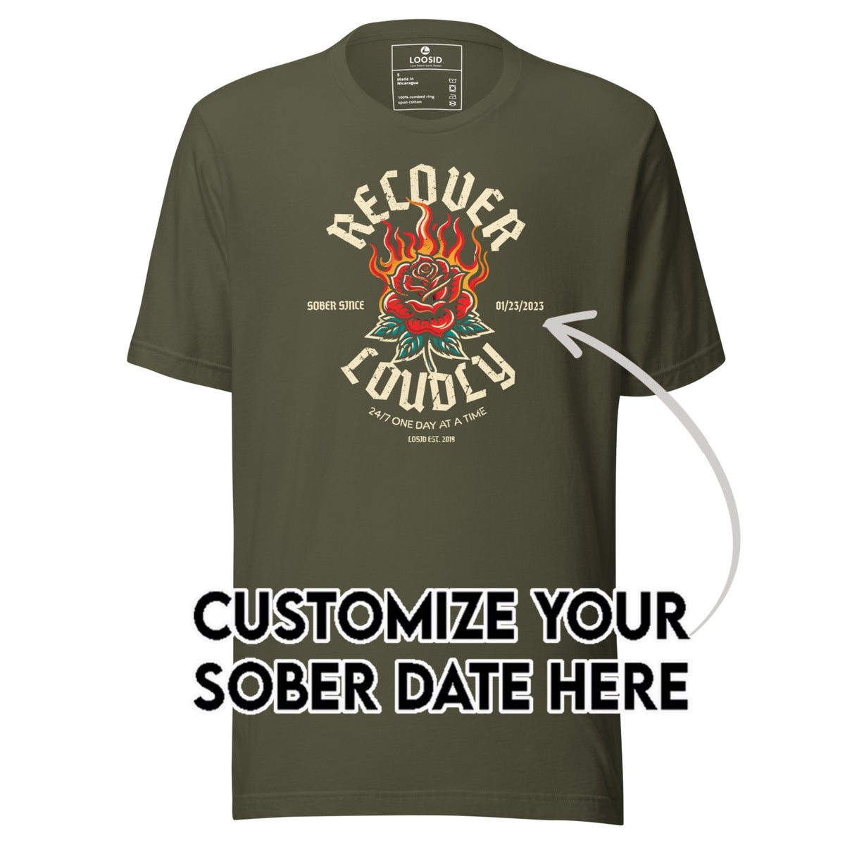 Sober T Shirt | Men's Recover Loudly