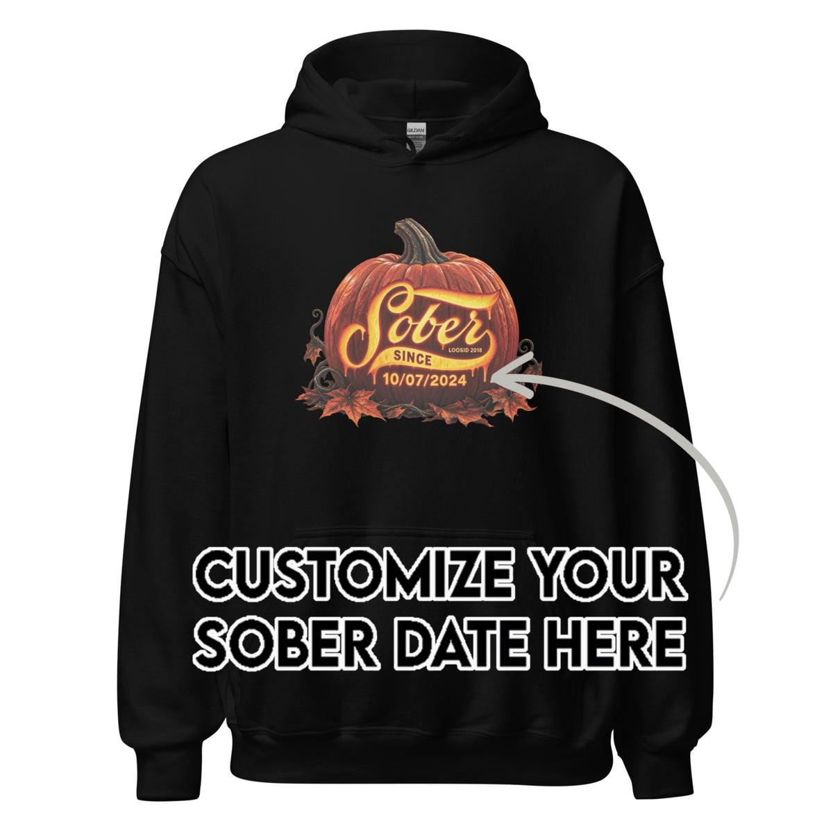 Recovery Hoodie | Men's Sober Since Pumpkin