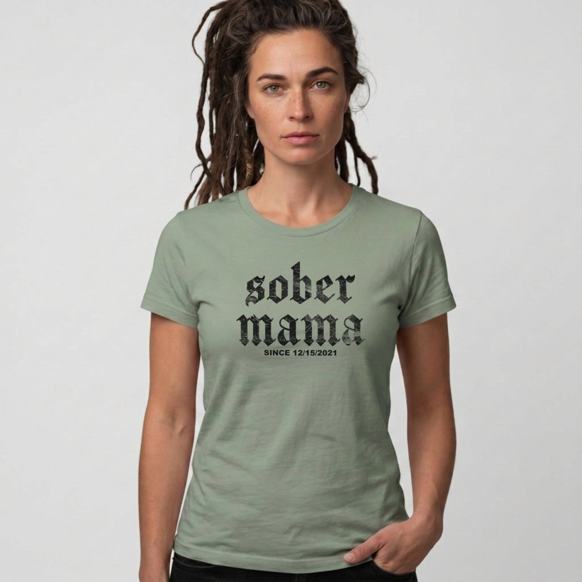Sober Mama Women's Personalized Sober T Shirt