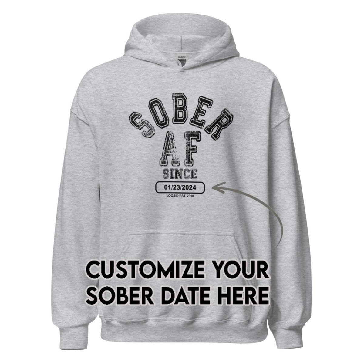 Recovery Hoodie | Men's Sober AF Collegiate