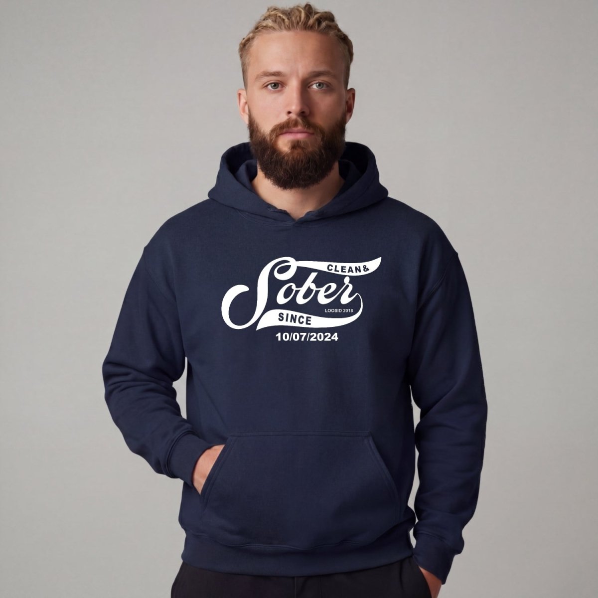 Recovery Hoodie | Sober Since Men's Hoodie with Custom Sobriety Date