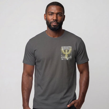 Sober T Shirt | Men's Phoenix Sobriety Reborn Limited-Edition