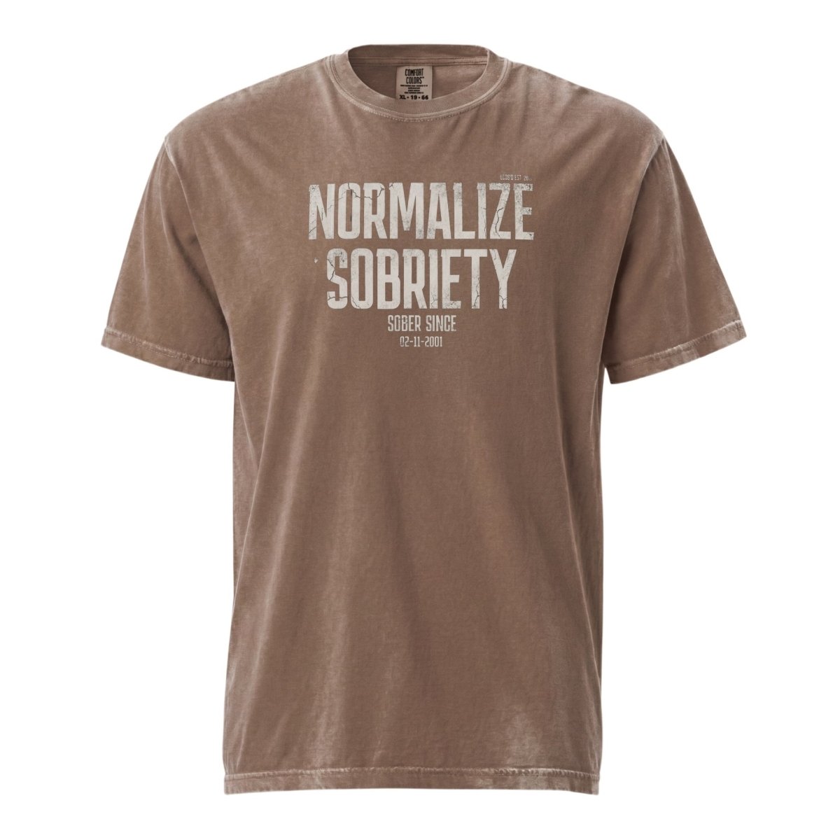 Sober T Shirt | Men's Washed Normalize Sobriety Garment-Dyed Tee