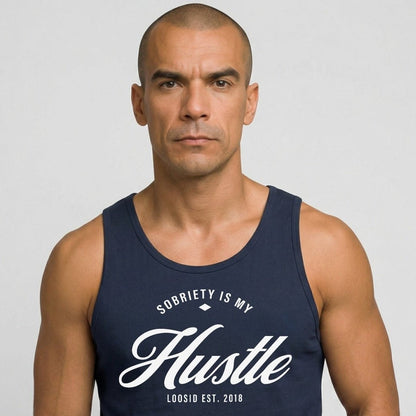 Sobriety is My Hustle Sober Tank Top fit detail (view 9)