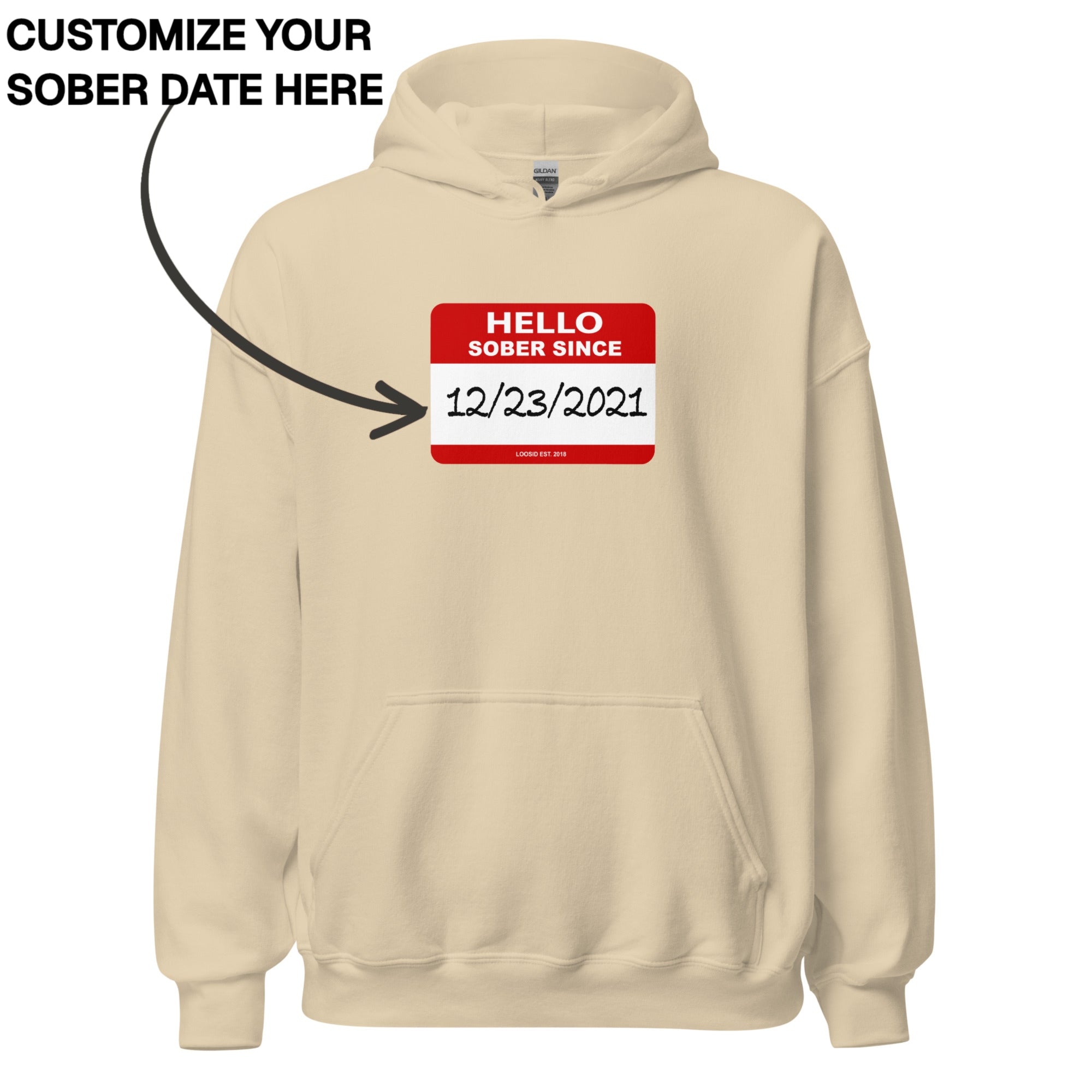 Recover Hoodie | Men's Hello Sober Since