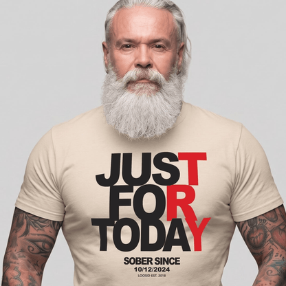 Just Try For Today Sober T Shirt packaging detail (view 18)