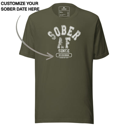 Sober T Shirt | Men's Sober AF Collegiate