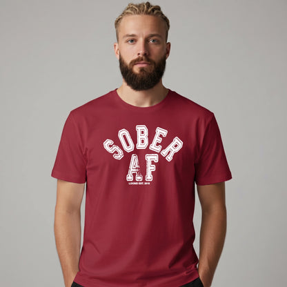 Sober T Shirt | Men's Sober AF Collegiate