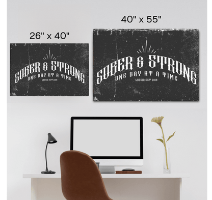 Sobriety Art | Sober & Strong Canvas Wall Art