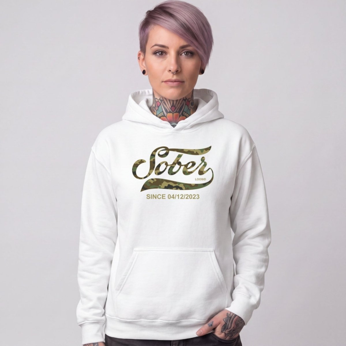Recovery Hoodie | Unisex Sober Since Camo