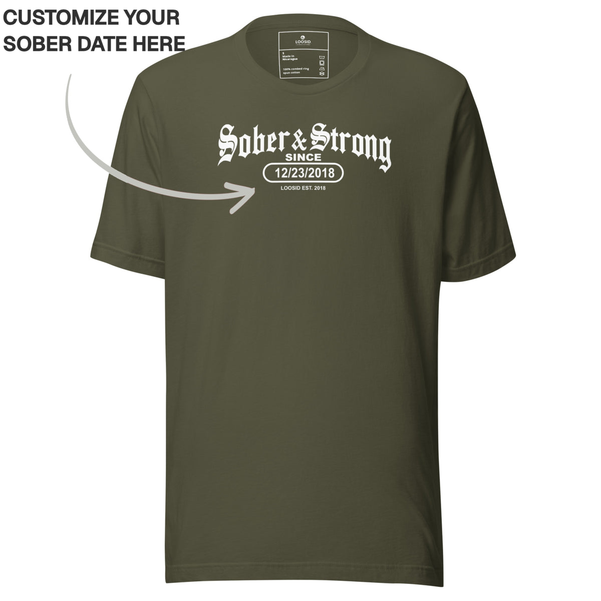 Sober T Shirt | Men's Old School Sober & Strong