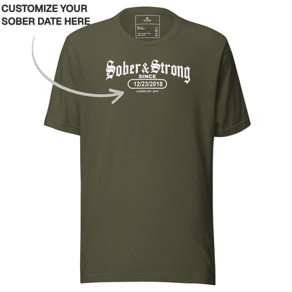 Sober T Shirt | Men's Old School Sober & Strong