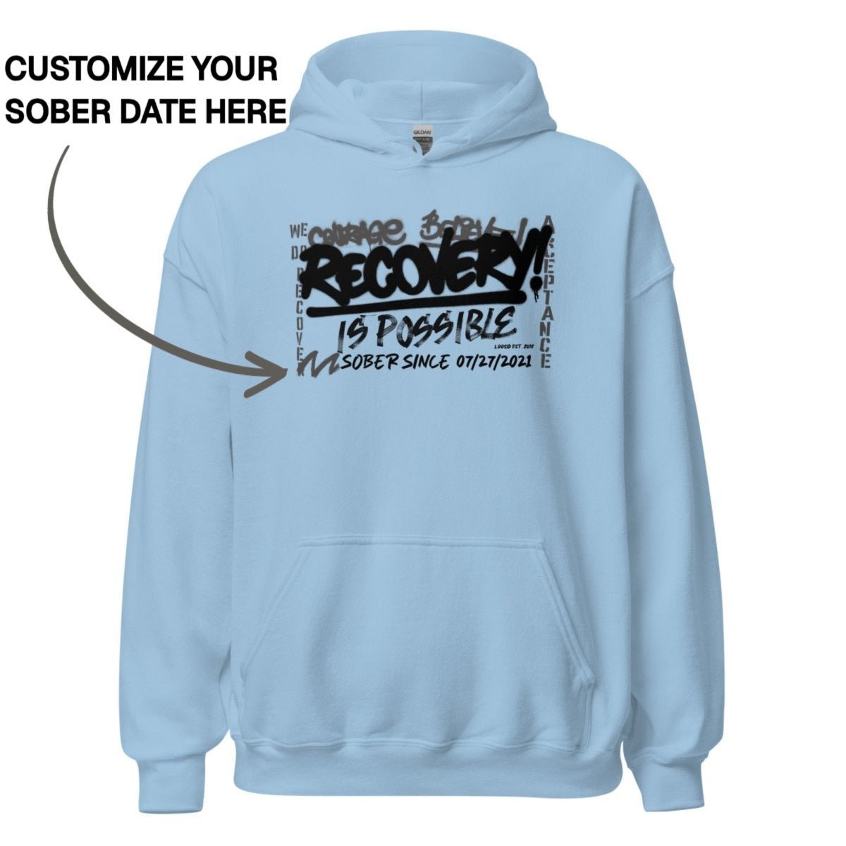 Recovery Hoodie | Women's Personalized Recovery Is Possible Hoodie