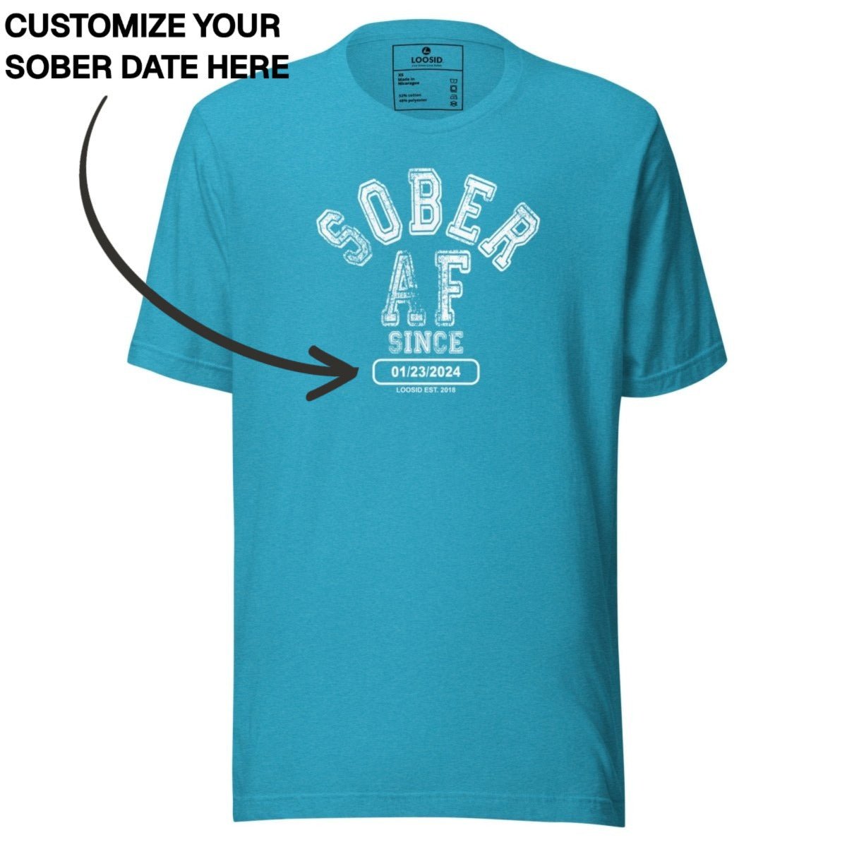 Sober T Shirt | Women's Sober AF Collegiate