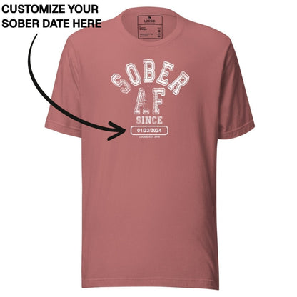 Sober T Shirt | Women's Sober AF Collegiate