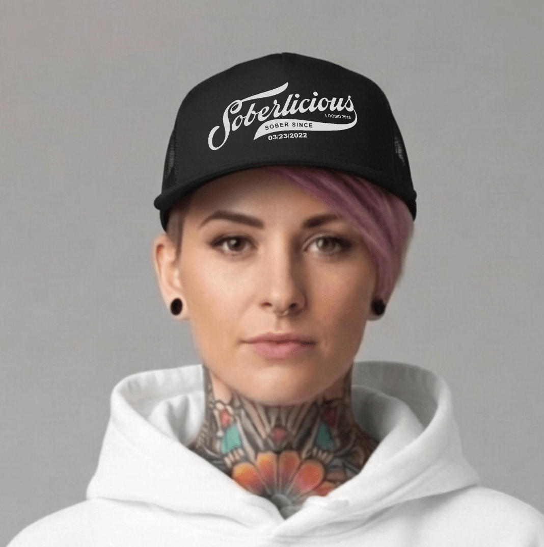 Soberlicious Trucker Cap W/ Sober Date