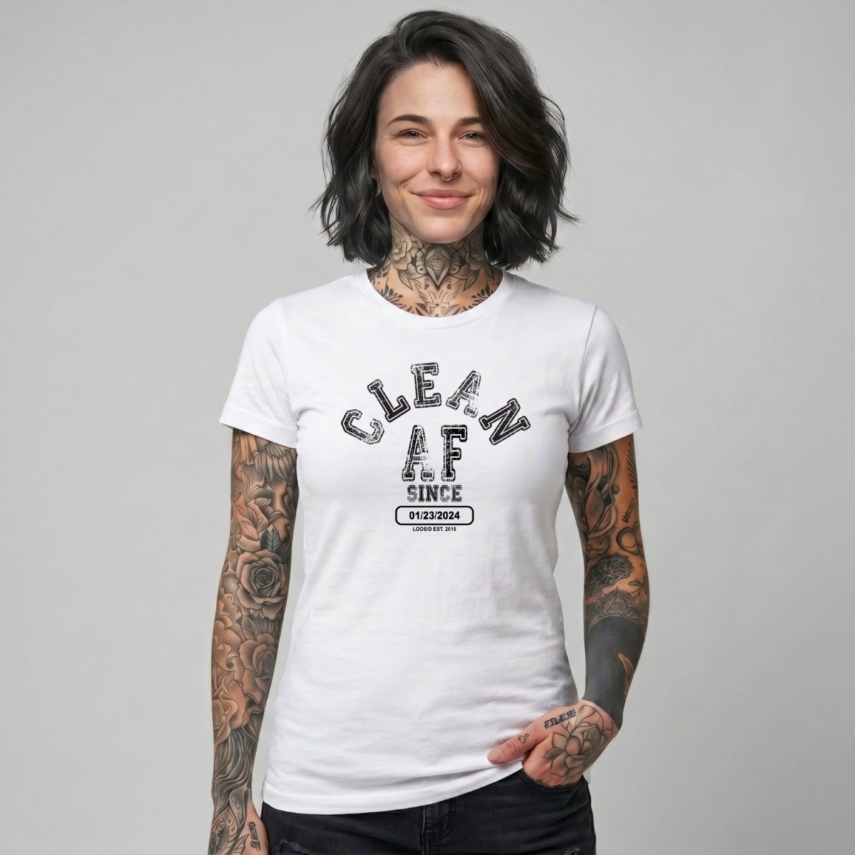 Clean T Shirt | Women's Clean AF Collegiate