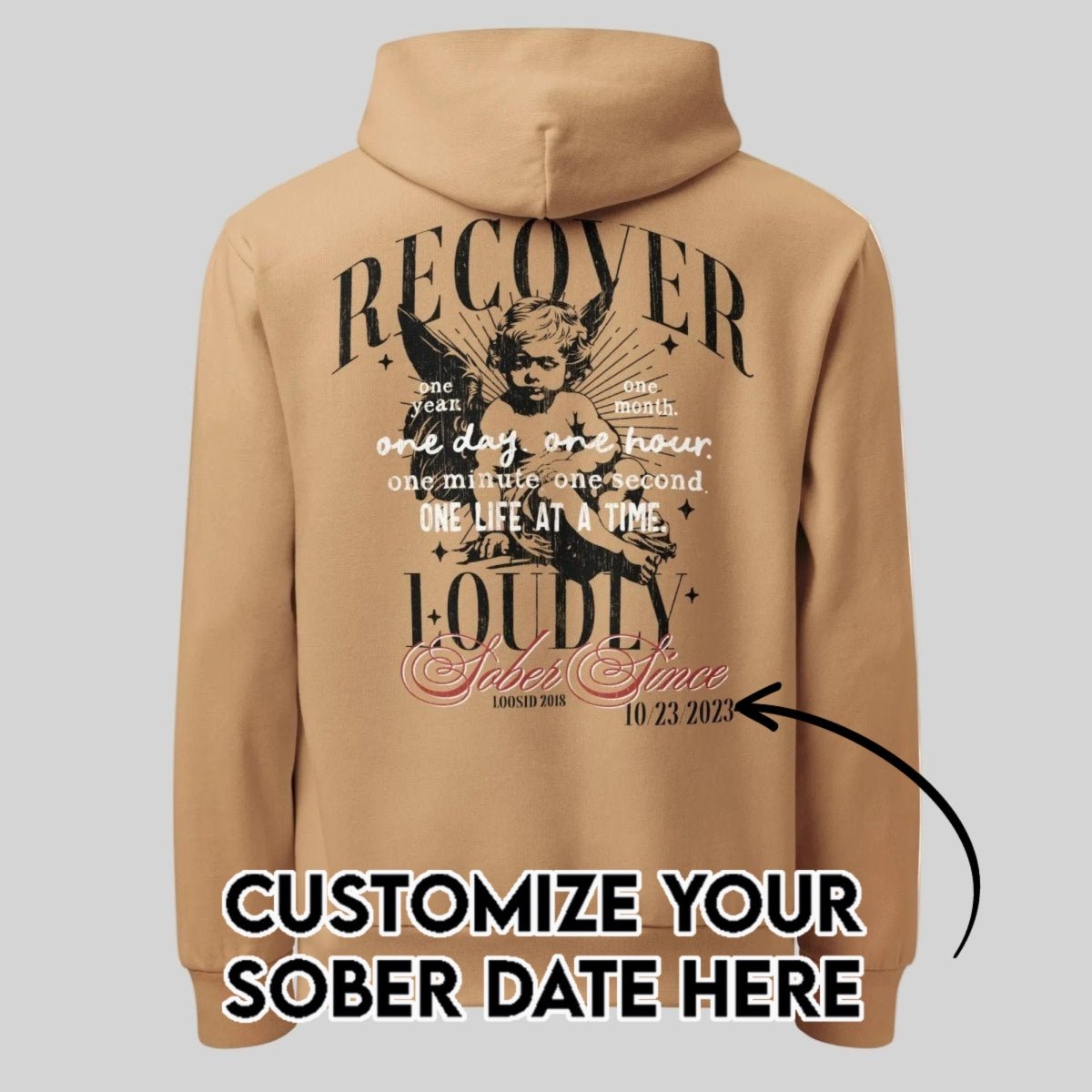 Recovery Hoodie | Women's Recover Loudly Front & Back Print