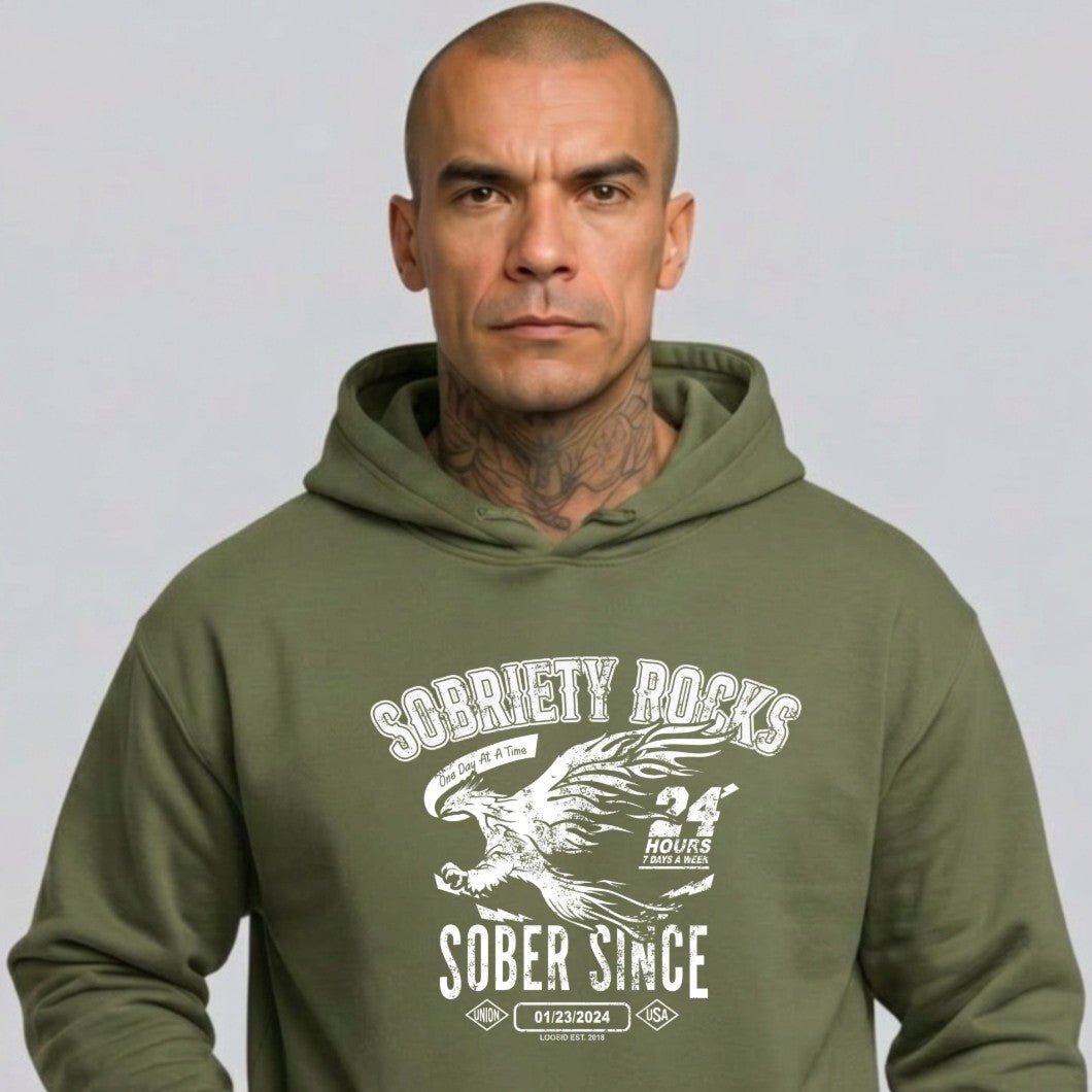 Recovery Hoodie | Men's Sobriety Rocks