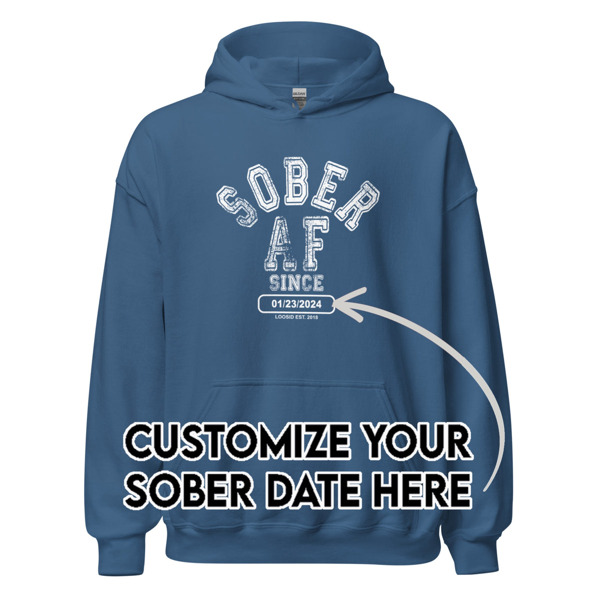 Recovery Hoodie | Women's Sober AF Collegiate