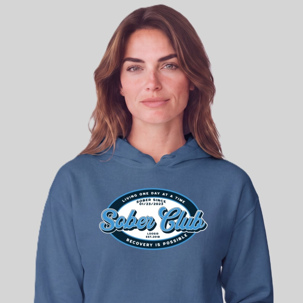 Recovery Hoodie | Women's Sober Club Badge