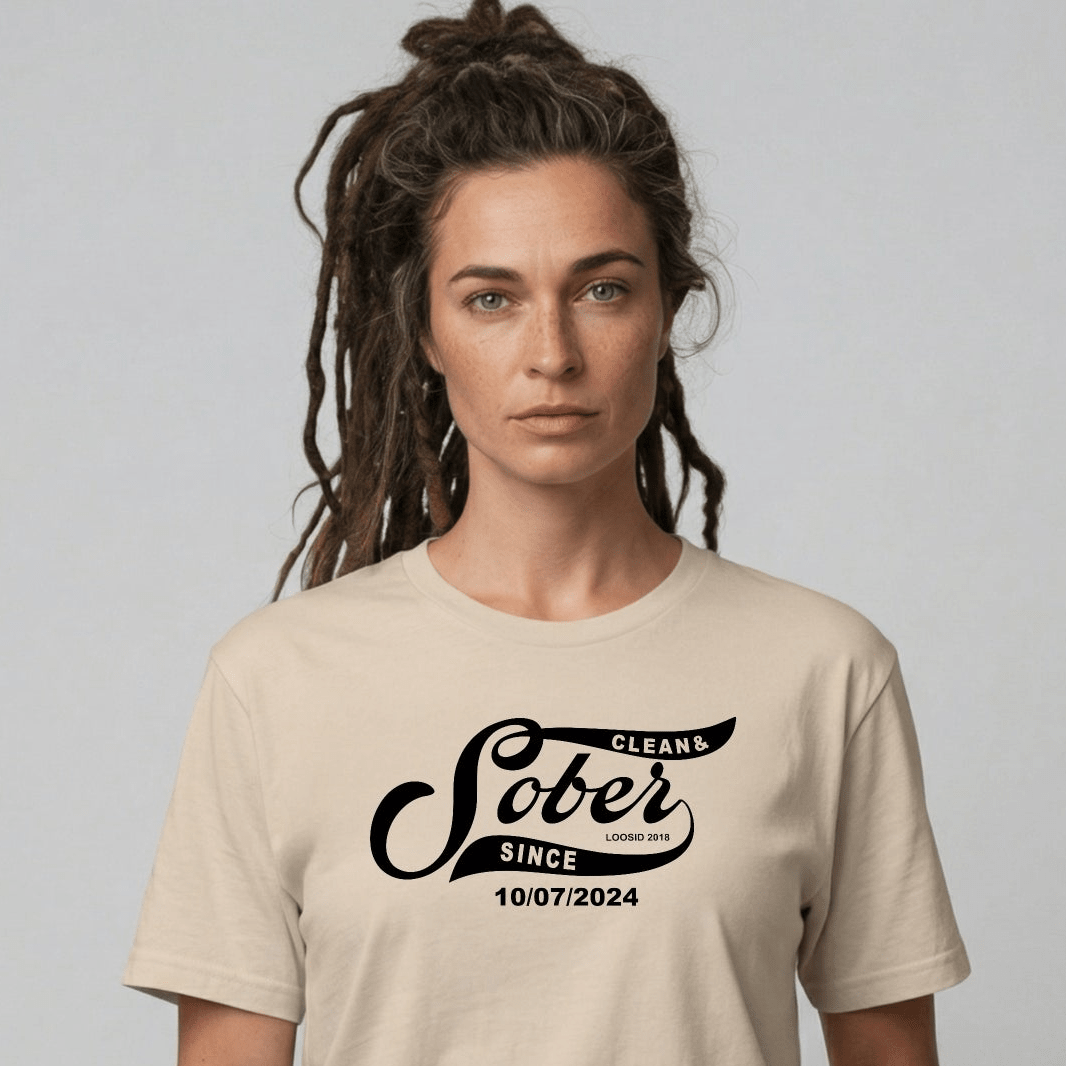 Sober T Shirt | Women's Sober Since Top with Personalized Date