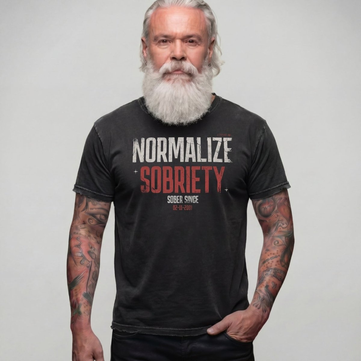 Washed Normalize Sobriety Unisex garment-dyed heavyweight t-shirt