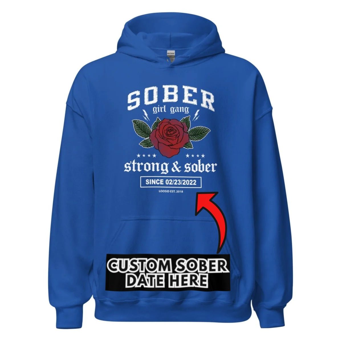 Recovery Hoodie | Sober Girl Gang Strong & Sober Crest