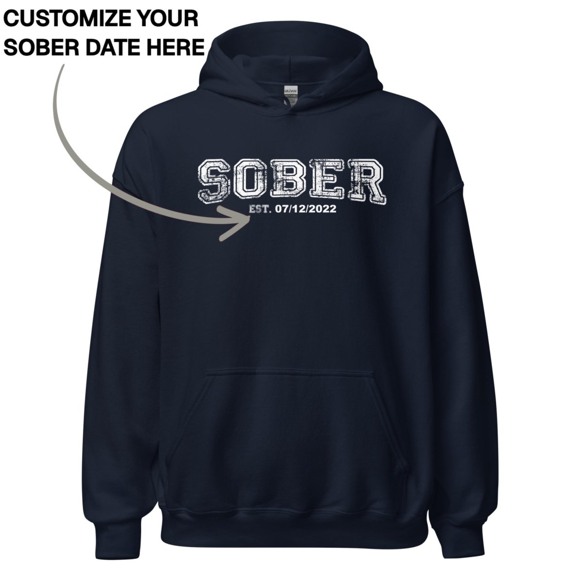 Recovery Hoodie | Men's Sober Est. Collegiate